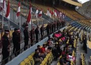 Personil Brimob dan Supporter Gelar Doa Bersama di Stadion Wibawa Mukti Cikarang