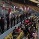 Personil Brimob dan Supporter Gelar Doa Bersama di Stadion Wibawa Mukti Cikarang