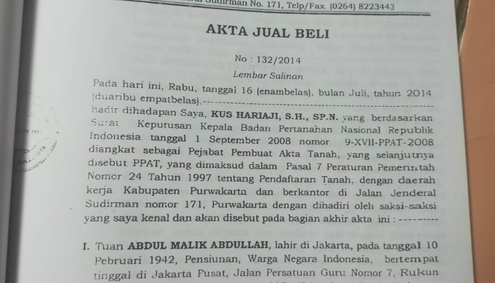 Mafia Tanah Akui Lahan Petani dengan AJB Bodong