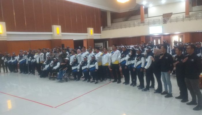 228 Atlet NPCI Kabupaten Bekasi dilepas Secara Resmi di Peparda VI Jabar