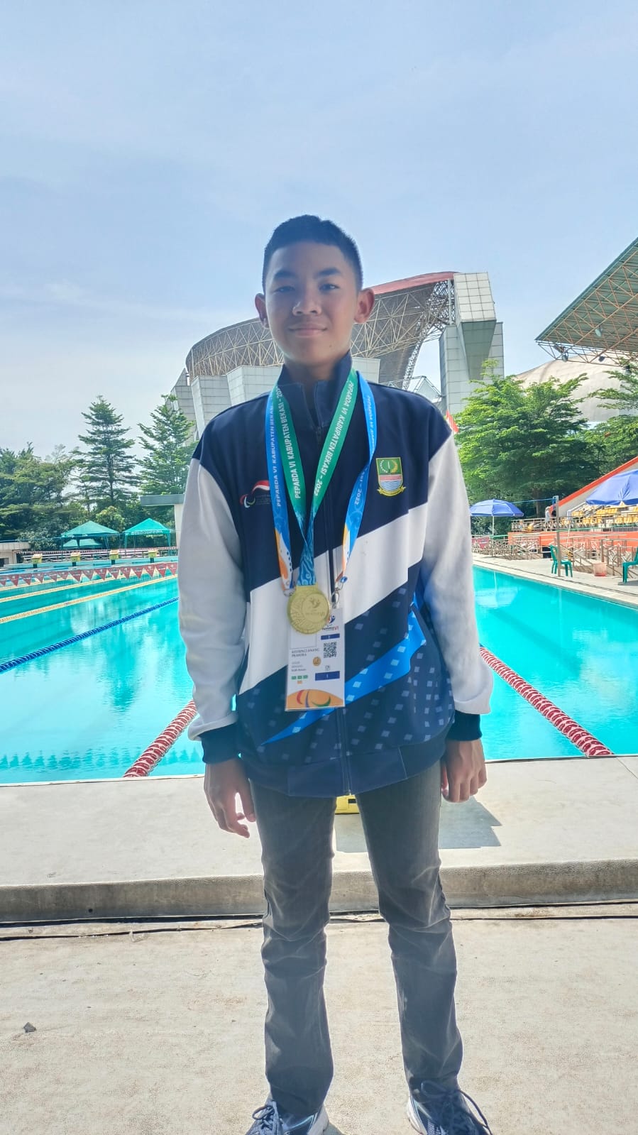 Atlet Termuda 12 Tahun NPCI Kabupaten Bekasi Peroleh 2 Medali Di Cabang Renang