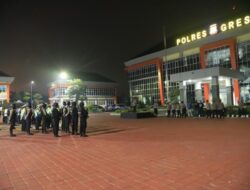 Polres Gresik Terjunkan Puluhan Personel Gelar Patroli berskala Besar