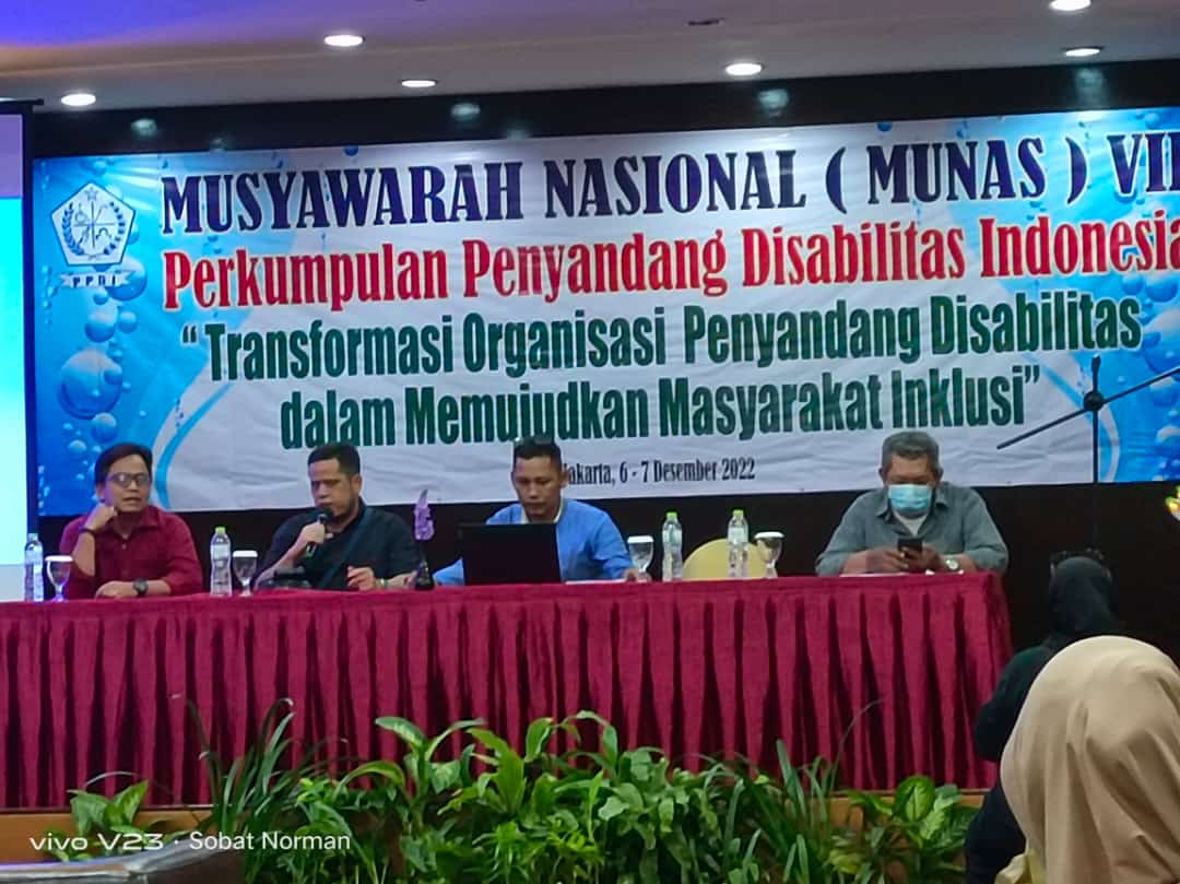 H. Norman Yulian Terpilih Menjadi Ketua Umum PPDI Periode 2022-2027 Dalam Musyawarah Nasional Perkumpulan Penyandang Disabilitas Indonesia (MUNAS PPDI) Ke-7