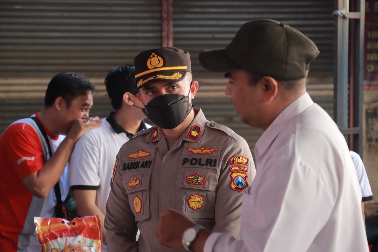 Jelang Nataru , Polres Bersama Pemkab Jember Lakukan Pemantauan Pasar Tradisional