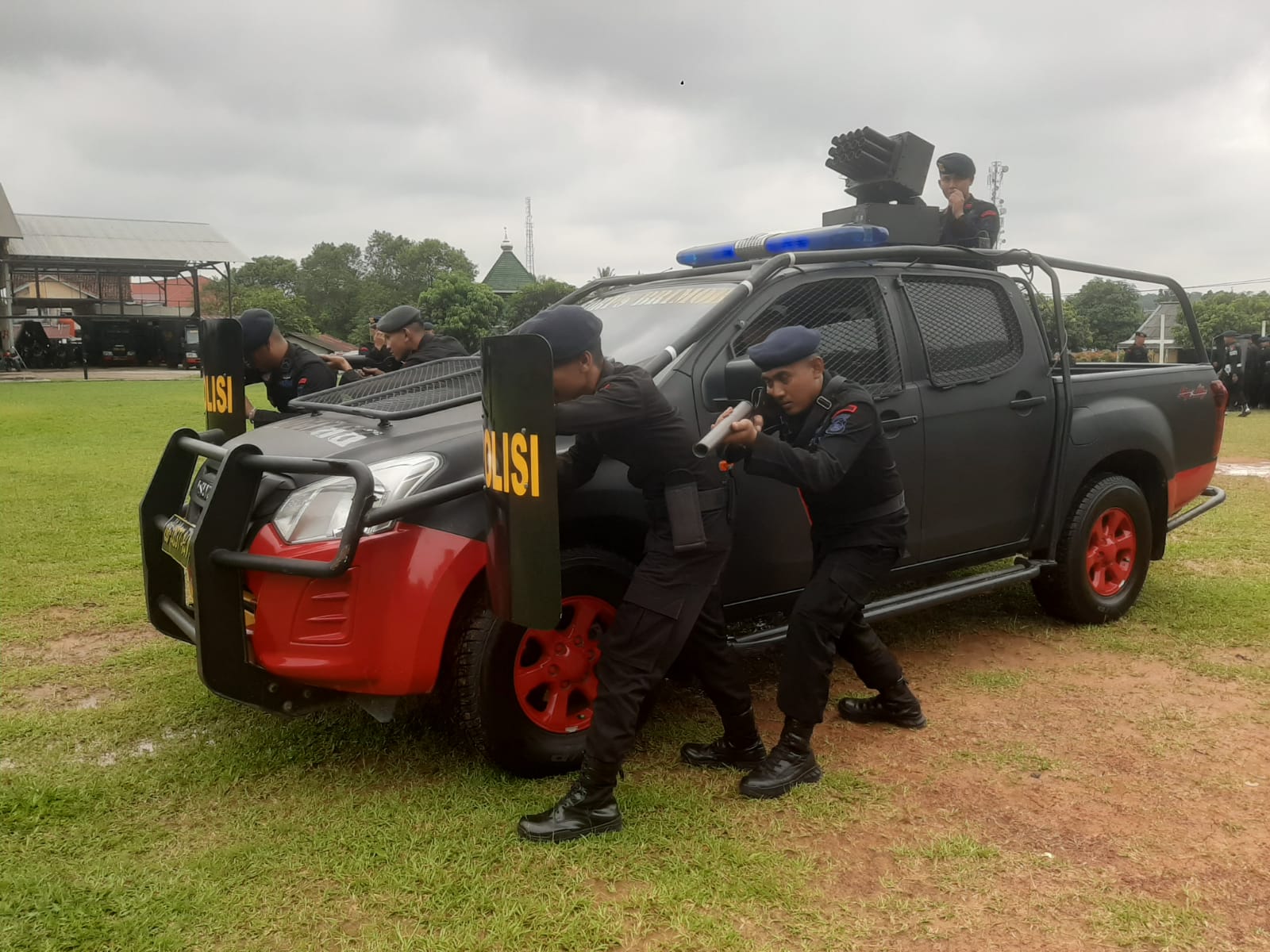 Latihan gabungan Sispamkota T.A 2022, Brimob Batalyon A Pelopor Polda Sumsel