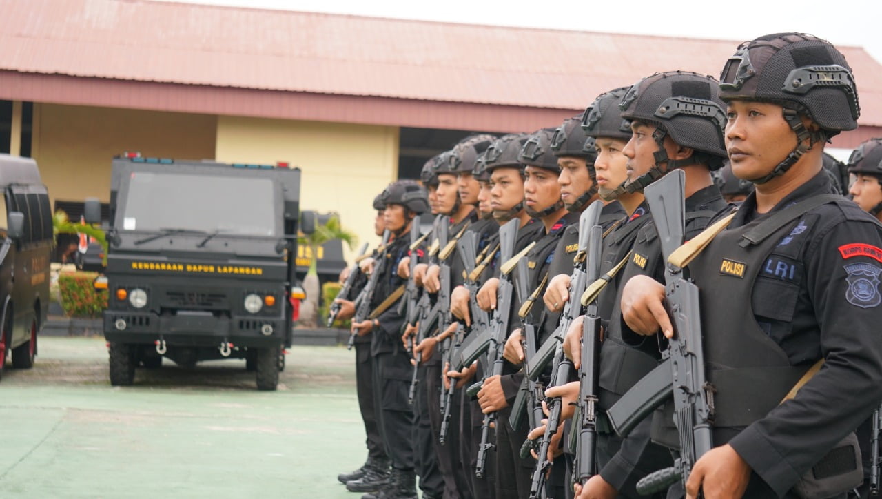 Satuan Brimob Polda Sumsel laksanakan Apel Gelar Pasukan dan Peralatan