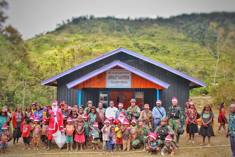 Terima Kasih TNI, Umat Kristiani Pegunungan Papua Rayakan Natal Penuh Kebahagiaan