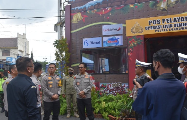 Team Pamatwil Polda Jatim Kunjungi Pos Pam Terkait Pengamanan Nataru di Bondowoso