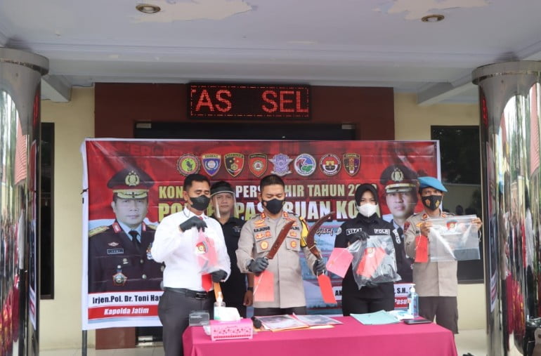 Akhir Tahun, Polres Pasuruan Kota Berhasil Amankan 12 Tersangka Street Crime