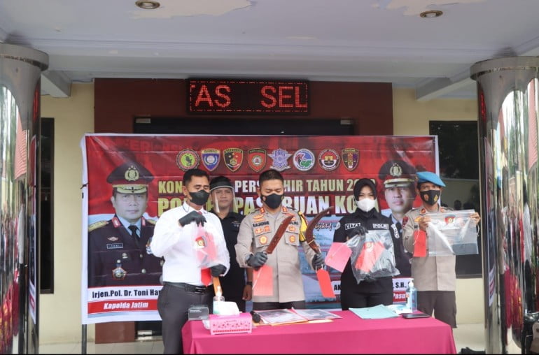 Akhir Tahun, Polres Pasuruan Kota Berhasil Amankan 12 Tersangka Street Crime