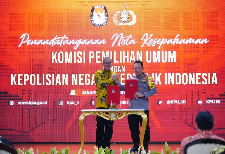 MoU dengan KPU, Kapolri: Jaga Persatuan Kesatuan di Pemilu 2024 Syarat Mutlak