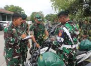 Tegakkan Disiplin Dalam Berkendara, Yonif MR 413 Kostrad Periksa Kelengkapan Kendaraan