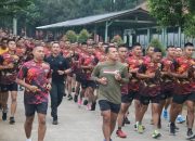 Danbrigif MR 6 Kostrad Kolonel Inf Andrian Siregar, S.I.P., M. Han., Olahraga Pagi Bersama Prajurit Pandawa Kostrad