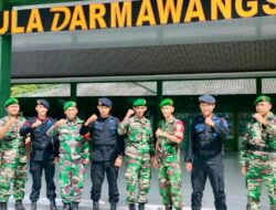 Perkuat Sinergitas TNI-Polri, Brimob Sumsel Sambangi Kodim 402/Kayu Agung