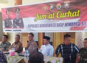 Polres Bondowoso Gelar Vaksinasi Serta Jumat Curhat di Wilayah Kecamatan Tapen