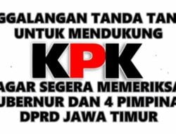 DPP AMI Bersama Jatim One, Joyo Semoyo, Madas, BNPM dan Larm-Gak Menggelar Penggalangan Tanda Tangan Mendukung KPK