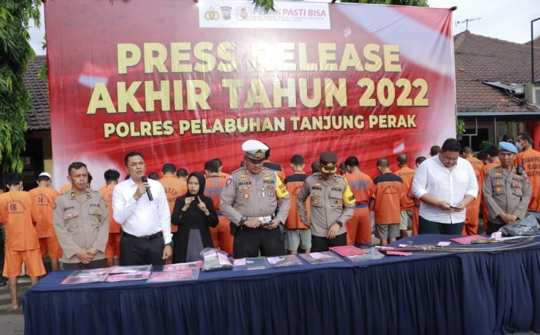 Polres Tanjung Perak Berhasil Gagalkan Peredaran Sabu Sebanyak 40 Kg 