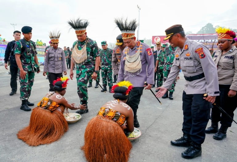 Panglima TNI dan Kepala Staf Resmikan Polda Papua Baru, Kapolri: Wujud Sinergitas Makin Kokoh