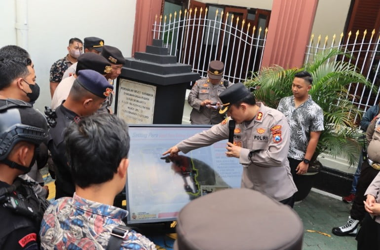 Polrestabes Surabaya Gelar Gladi Bersih Pengamanan Jelang Sidang Kanjuruhan