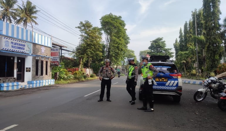 Giat Rutinitas Pagi Anggota Polres Bondowoso, Dalam Pengamanan dan Ketertiban Berlalu Lintas