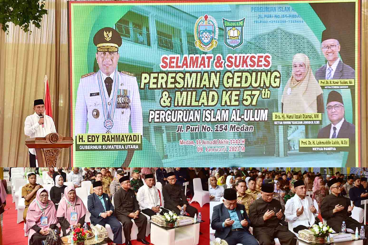 Edy Rahmayadi Ingatkan Pentingnya Pendidikan Akhlak Di Hari Milad ke-57 Perguruan Islam Al-Ulum