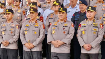 Dansat Brimob Dampingi Kapolda Sumsel Menerima Kunjungan Kerja Wakapolri di Bumi Sriwijaya