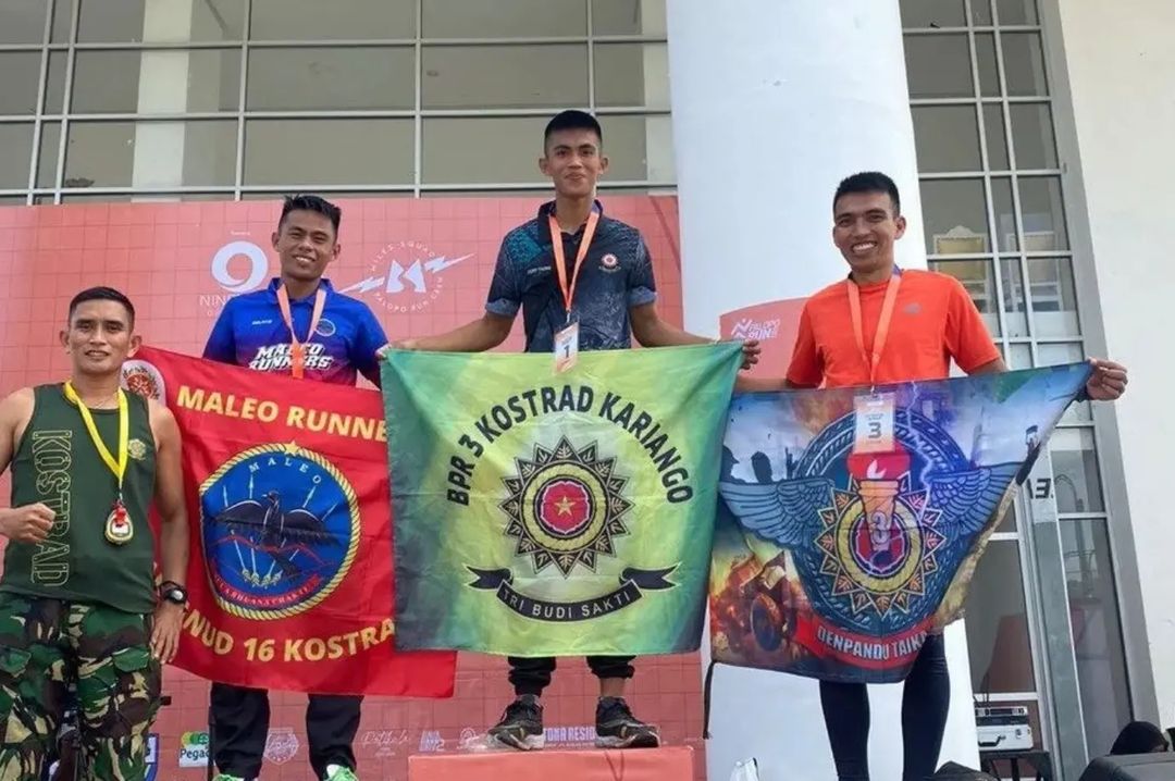 Prajurit Yonarhanud 16 Kostrad Raih Podium di Event Palopo Run 2023