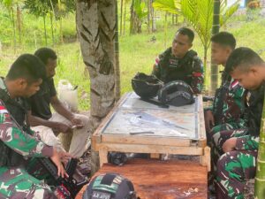 Melalui Anjangsana, Satgas Pamtas Yonif 132/BS Mempererat Tali Silaturahmi di Tapal Batas Papua