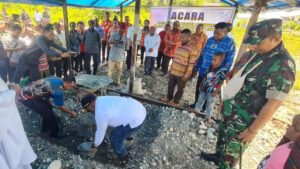 Peletakan Batu Pertama Pembangunan SD YPPK, Dandim Dukung Pendidikan Prioritas Kab. Yahukimo