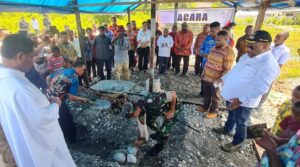 Peletakan Batu Pertama Pembangunan SD YPPK, Dandim Dukung Pendidikan Prioritas Kab. Yahukimo