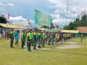 Wow, Total Hadiah Sampai Puluhan Juta! Dalam Rangka HUT Ke-62 Kostrad, Satgas YR 321/GT Selenggarakan Turnamen Sepak Bola Mini Pertama di Kabupaten Jayawijaya Papua.