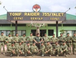 Estafet Kepemimpinan Kompi dan Pelepasan Perwira Terbaik Yonif Raider 755/Yalet Kostrad