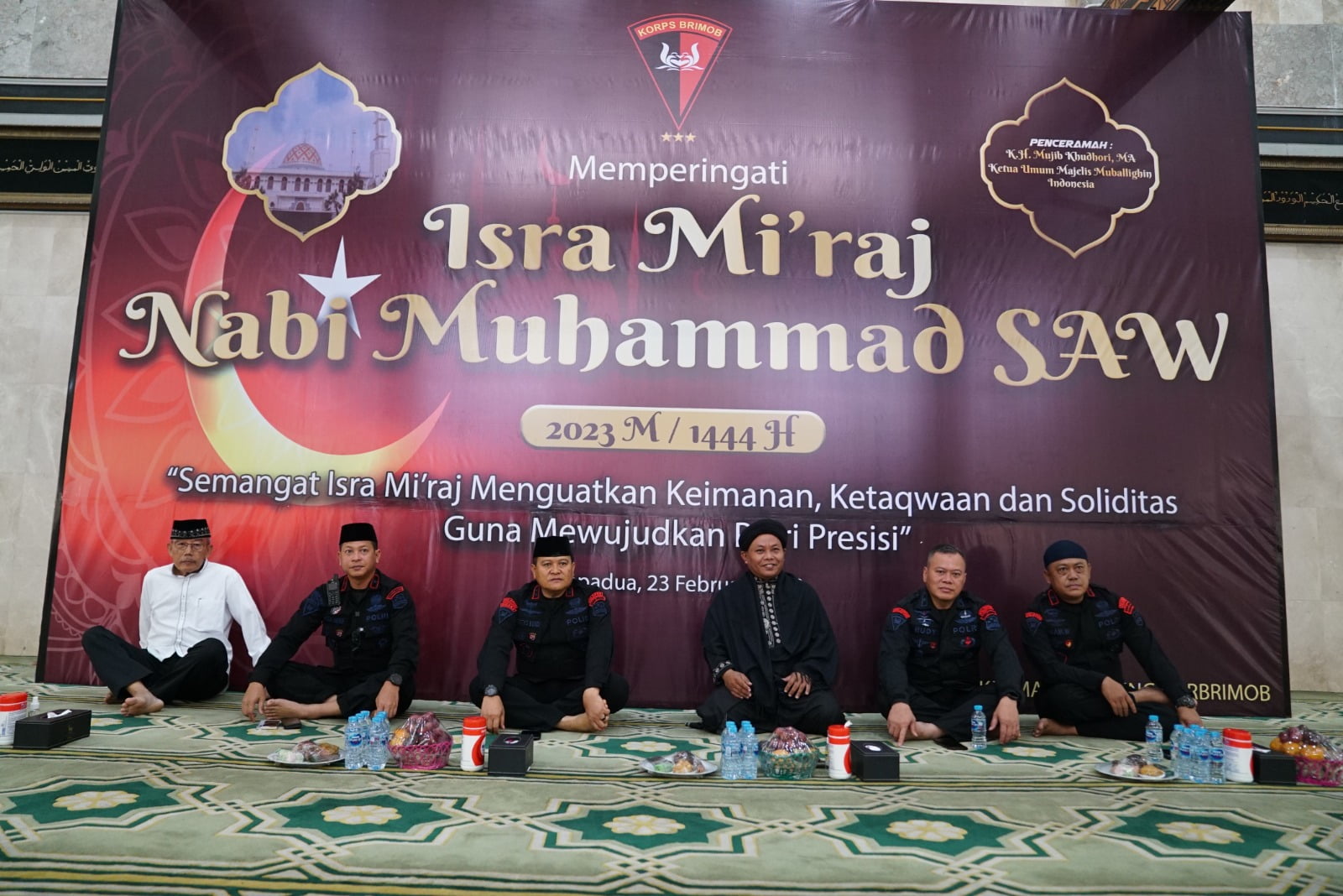 Korps Brimob Polri menggelar acara peringatan Isra Mi’raj Nabi Muhammad SAW 1444 H.