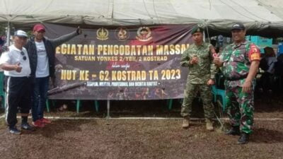 Peringati Hari Jadi Kostrad ke – 62, Yonkes 2 Kostrad Selenggarakan Pengobatan Massal