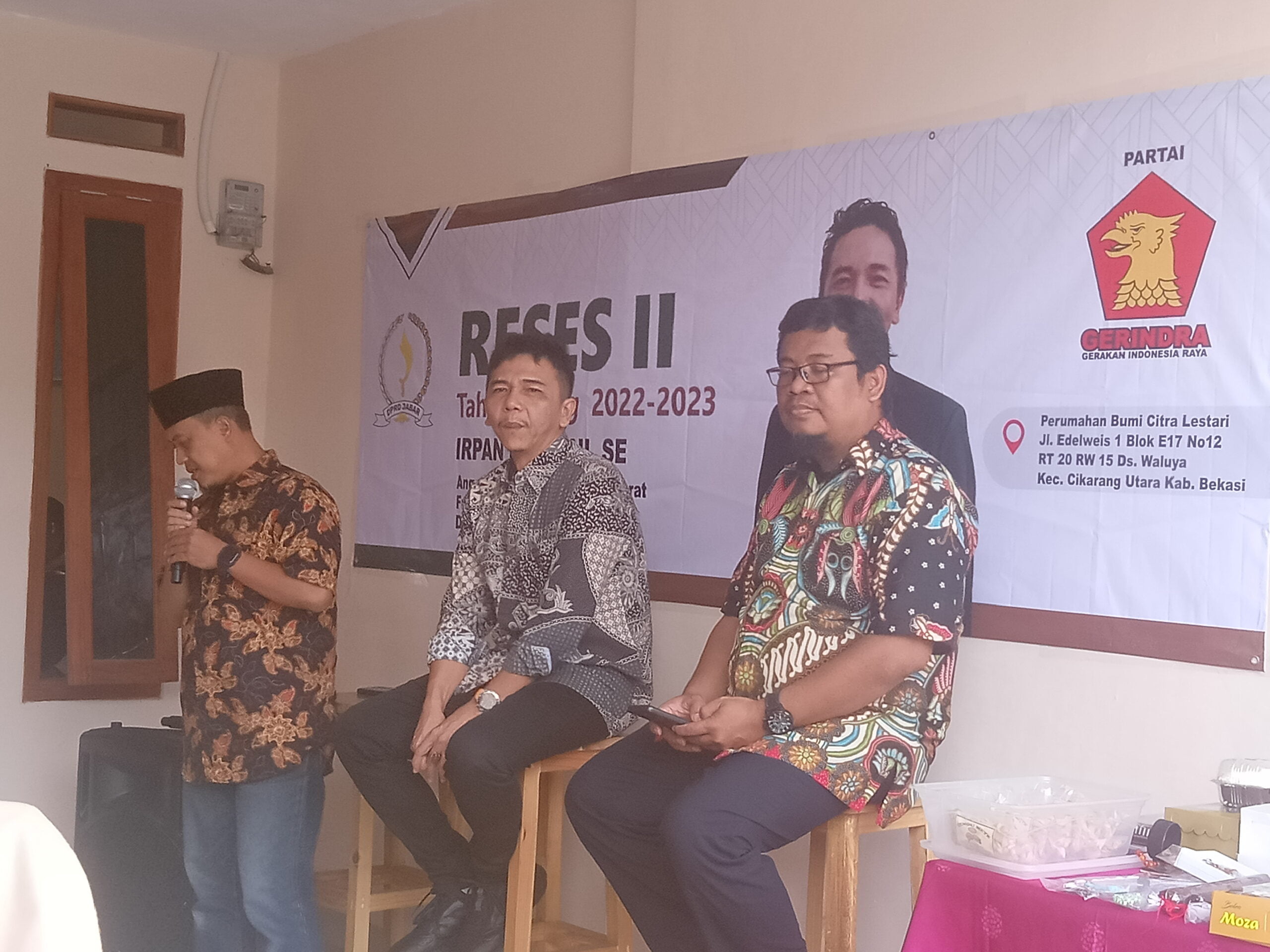 Anggota DPRD Provinsi Jawa Barat,Irpan Haeroni S Fraksi Partai GelindraDavil |X komisi V Menggelar Acara Reses Bersama Forum UMKM Di BCL ( Bumi Citra Lestari).Desa Waluya ,Kecamatan Cikarang Utara,Kabupaten Bekasi.,,