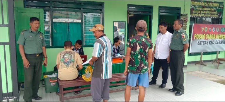 Koramil 0822/16 Cermee Gelar Donor Darah, Bersama PMI Bondowoso