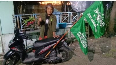 Viral : Nuryanto Anggota PAC Ansor Kec.Wonosari Kab.Bondowoso hadiri 1 Abad NU Pakai Motor ke Surabaya