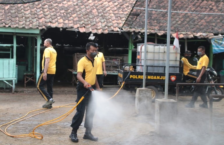 Polres dan Pemkab Nganjuk Siagakan Kembali Tim PMK