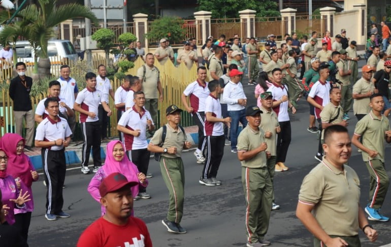 Kodim 0822 Bondowoso Gelar Senam SKJ 88, Bersama Forkopimda