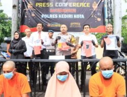 Polres Kediri Kota Berhasil Ungkap Sindikat Curanmor, Tersangka Pasutri dan 16 Kendaraan Diamankan