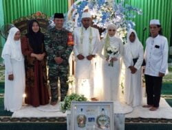 Dandim 1002/HST Jadi Saksi Akad Nikah Sertu Akri Kaunar