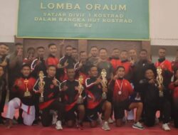 Atlet Tenis Meja Yonarmed 10 Kostrad Juara 1 Lomba Oraum Cakra Jawara