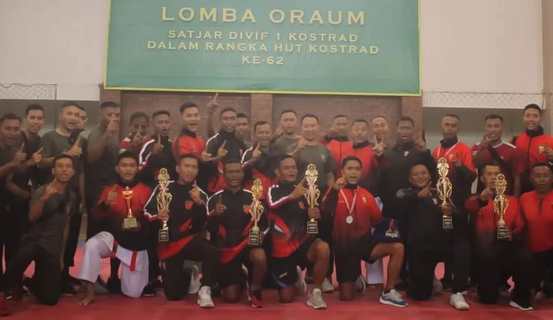 Atlet Tenis Meja Yonarmed 10 Kostrad Juara 1 Lomba Oraum Cakra Jawara