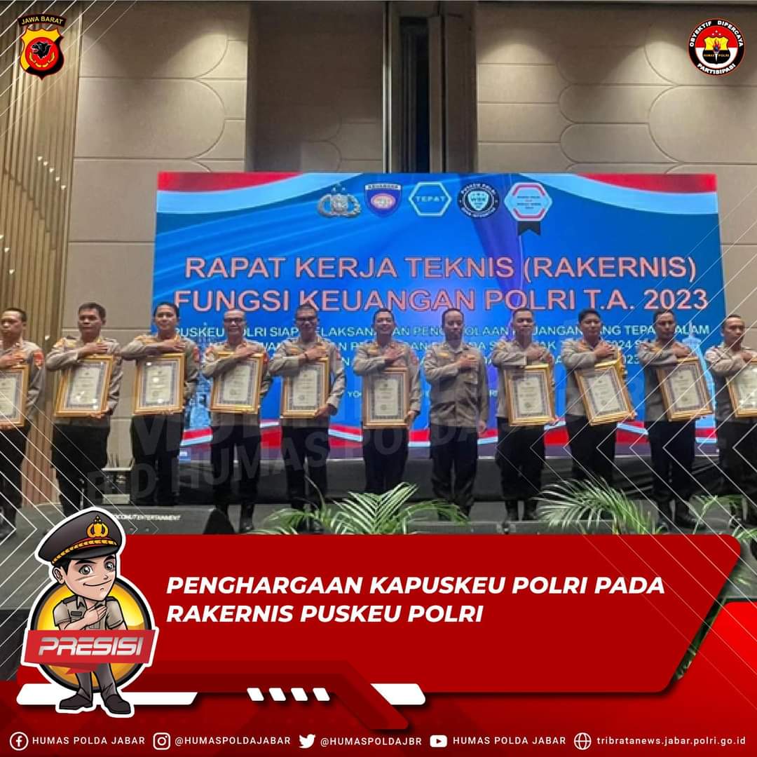 Rakernis Puskue Polri Terima Penghargaan dari Kapuskeu Polri