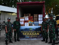 PRCPB Korem 033/Wira Pratama  Diberangkatkan Untuk Bantu Atasi Bencana Alam di Serasan