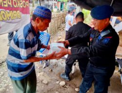 Hadir di Tengah Korban Banjir, Brimob Sumsel Dirikan Posko Dapur Lapangan di Kab. Lahat