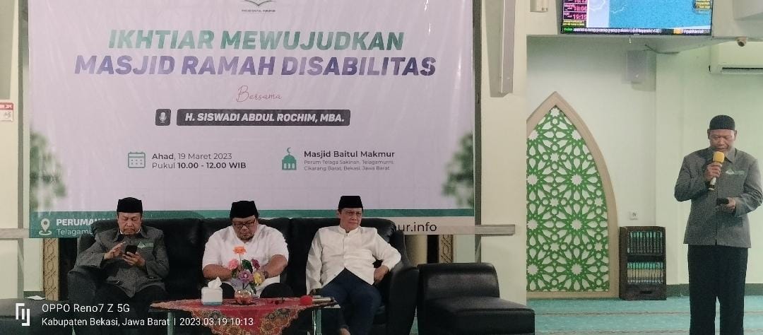 DKM Baitul Makmur Talaga Sakinah Sosialisasikan Program Ikhtiar Mewujudkan Masjid Ramah Disabilitas