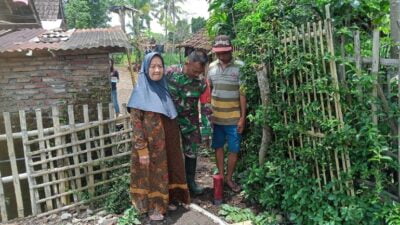 Program PTSL, Babinsa Koramil Sumberwringin, Pengamanan Pemasangan Patok Batas Sementara