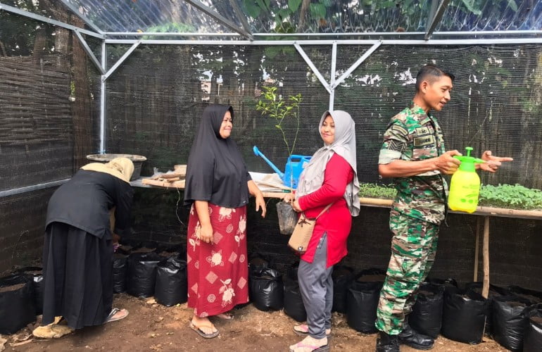 Ketahanan Pangan, Babinsa Penambangan Pendampingan Kelompok Wanita Tani