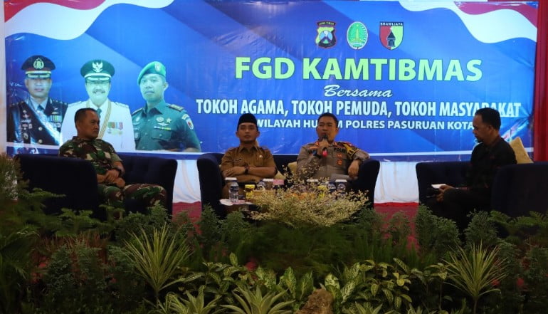 Polres Pasuruan Kota Bersama Forkopimda Gelar FGD Kamtibmas